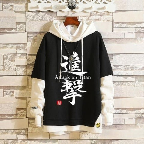 Sweatshirt Attack on Titan noir