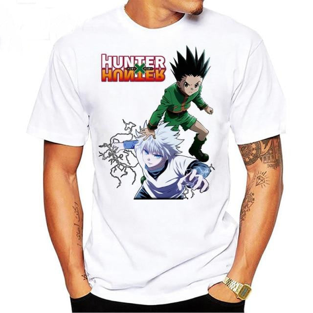 Tee Shirt Kirua et Gon Manga Hunter x Hunter Floqué Adulte Homme Femme Courtes Manches