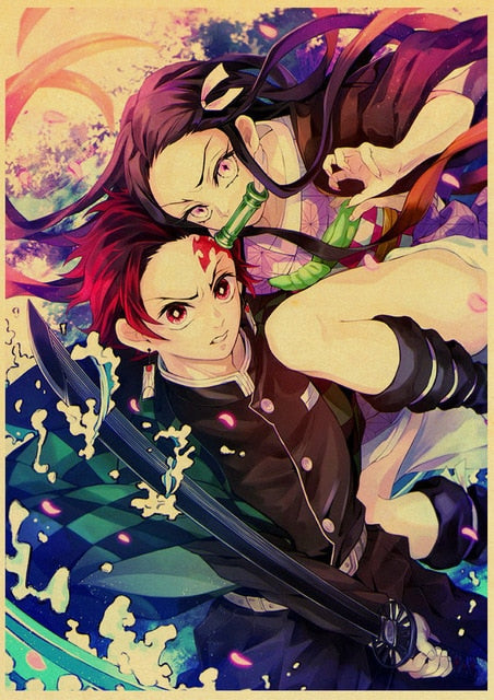 Poster Demon Slayer Tanjiro &amp; Nezuko Kamado