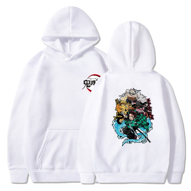 Sweatshirt A Capuche Manga Demon Slayer Adulte Homme Femme Longues Manches