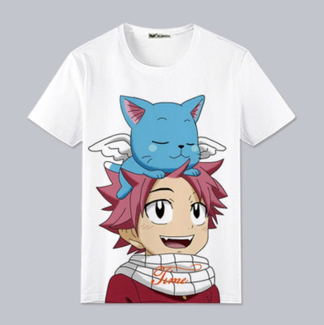 T-Shirt Enfant Natsu & Happy BLANC