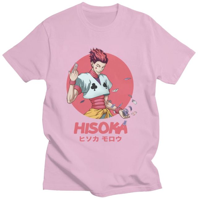 Hisoka Manga Hunter x Hunter Beflocktes T-Shirt für Erwachsene, Herren und Damen, kurzärmelig