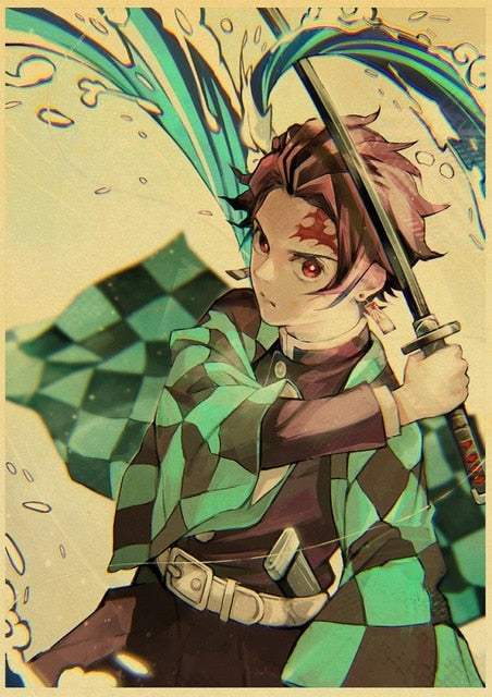 Poster Demon Slayer Tanjiro Katana