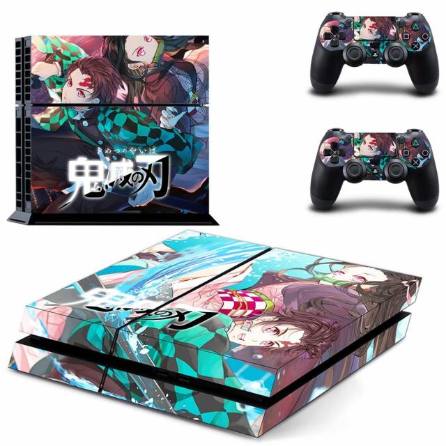 Sticker PS4 Demon Slayer "Tanjiro &amp; Nezuko" Autocollant Playstation Console &amp; Manette