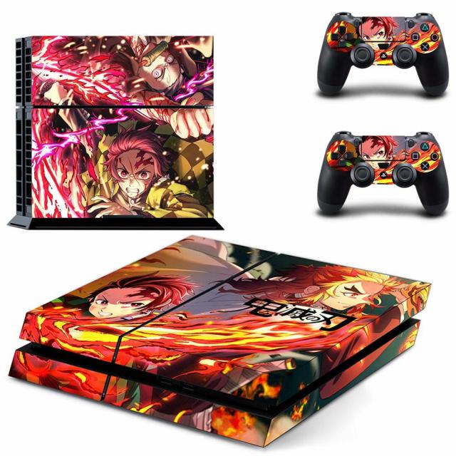 Sticker PS4 Demon Slayer "Tanjiro & Kyōjurō" Autocollant Playstation Console & Manette