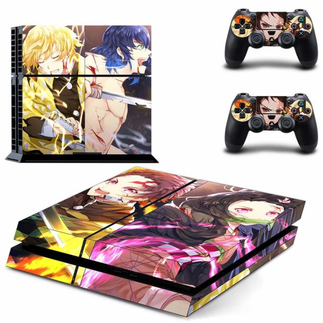 Sticker PS4 Demon Slayer Combat Autocollant Playstation Console &amp; Manette