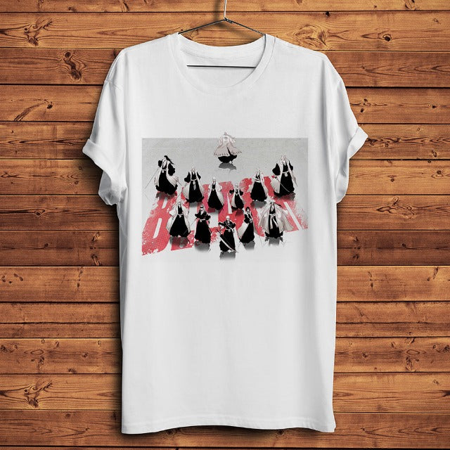 T-Shirt Gotei 13 Manga Bleach Floqué Adulte Homme Femme Courtes Manches
