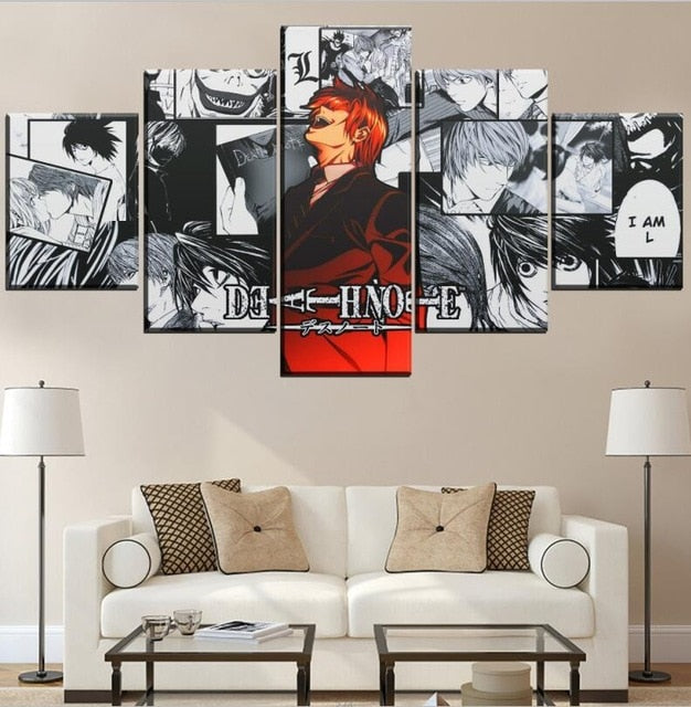 Tableau 5 Pièces Death Note
