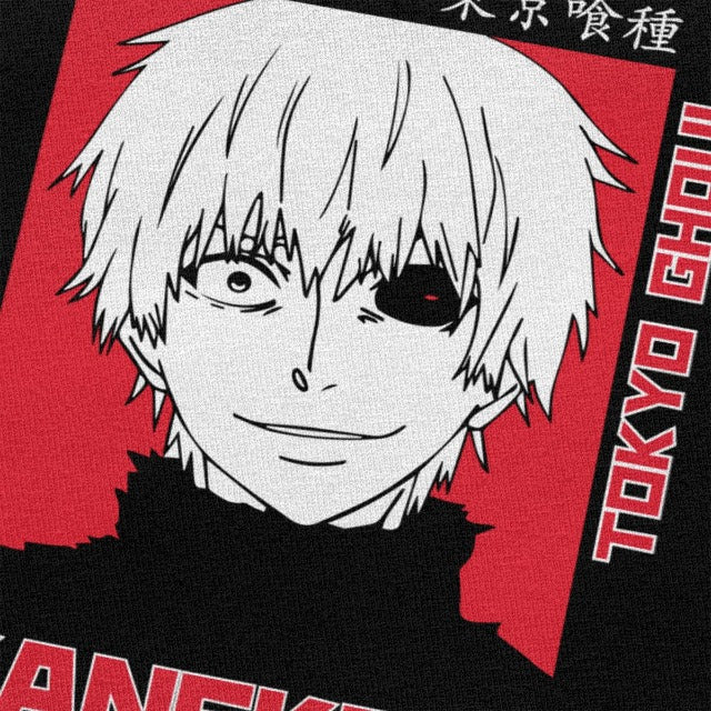 T-Shirt Manga Tokyo Ghoul Kaneki Antique Floqué Adulte Homme Femme Courtes Manches