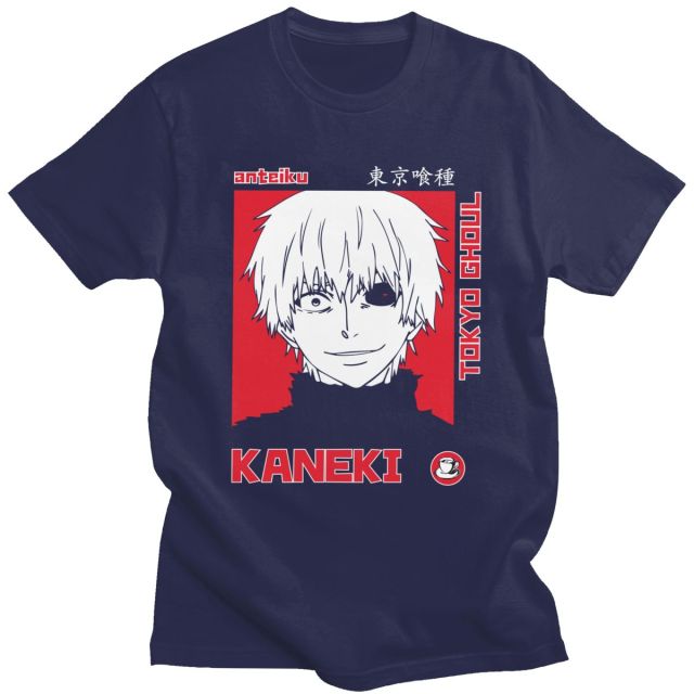 T-Shirt Manga Tokyo Ghoul Kaneki Antique Floqué Adulte Homme Femme Courtes Manches