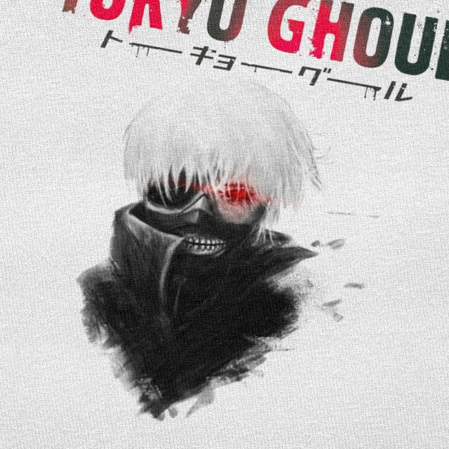 T-Shirt Homme Manga Tokyo Ghoul Floqué Adulte Courtes Manches