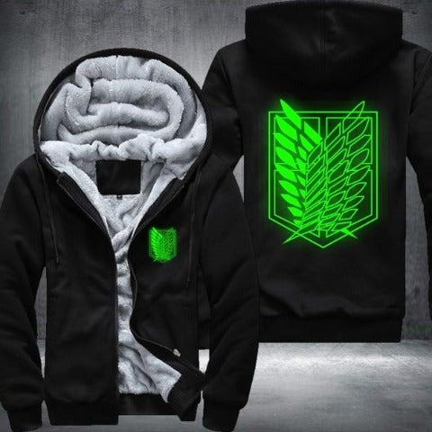 Veste  polaire Attaque Des Titans Fluo Vert