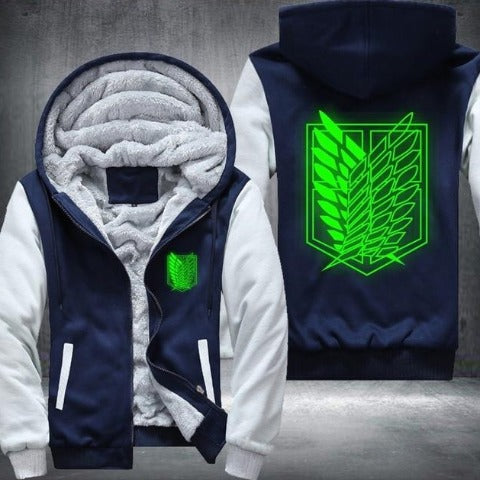Veste  polaire Attaque Des Titans Fluo Vert
