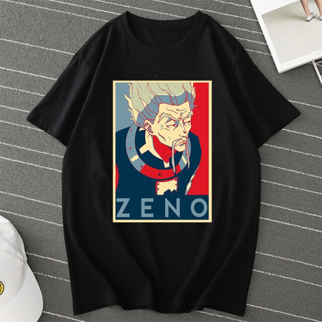 Zeno Zoldyck Manga HxH Beflocktes T-Shirt für Erwachsene, Herren und Damen, kurzärmelig