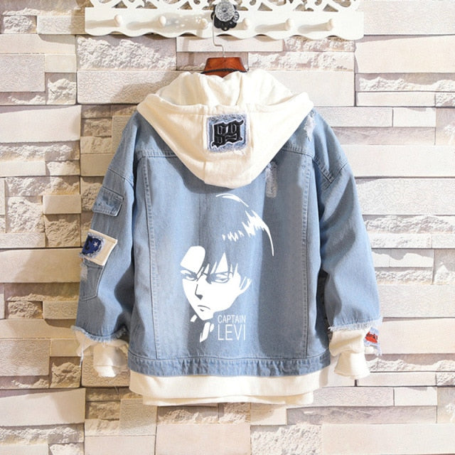 Veste en Jean Attaque des Titans Livaï Ackerman