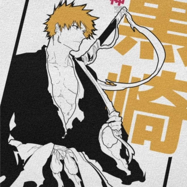 T-Shirt Ichigo Kurosaki Manga Bleach (3 coloris) Floqué Adulte Homme Femme Courtes Manches