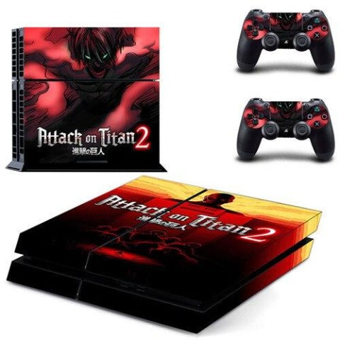 Sticker PS4 "Titan Assaillant Shingeki no Kyojin" Attaque Des Titans Autocollant Playstation Console &amp; Manette