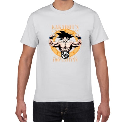 Son Goku T-Shirt für Erwachsene, Herren und Damen, beflockt, kurzärmelig, Manga, Dragon Ball Z