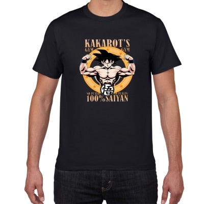 Son Goku T-Shirt für Erwachsene, Herren und Damen, beflockt, kurzärmelig, Manga, Dragon Ball Z