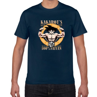 Son Goku T-Shirt für Erwachsene, Herren und Damen, beflockt, kurzärmelig, Manga, Dragon Ball Z