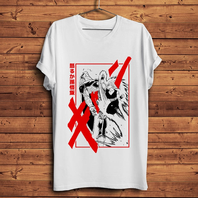 T-shirt Gohan vs Cell Dragon Ball Floqué Adulte Homme Femme Courtes Manches