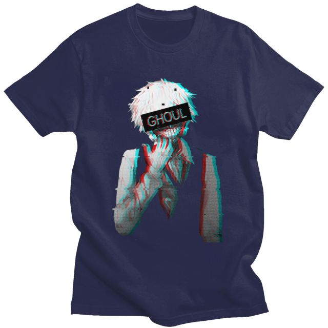 T-Shirt Manga Tokyo Ghoul Blurred Floqué Adulte Homme Femme Courtes Manches