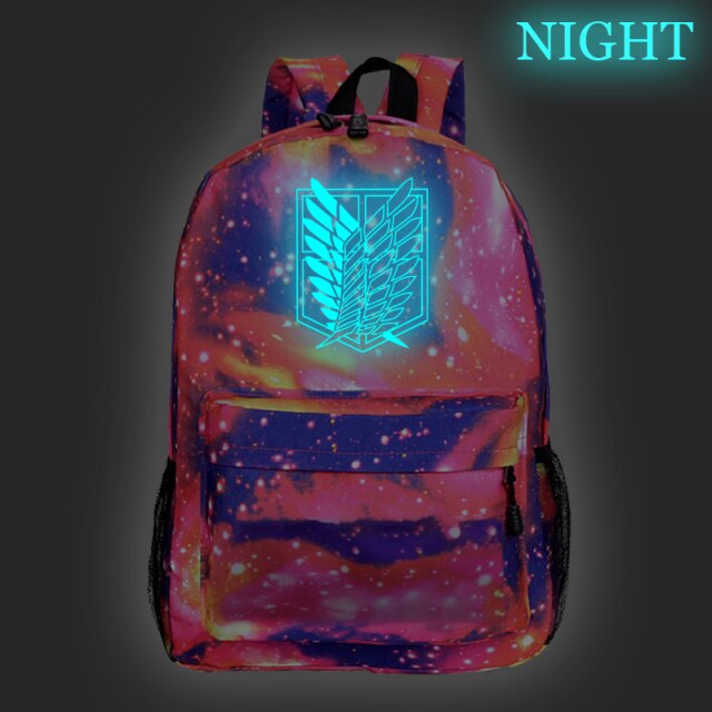 Sac à dos Fluorescent Ailes de la Liberté AOT Cartable