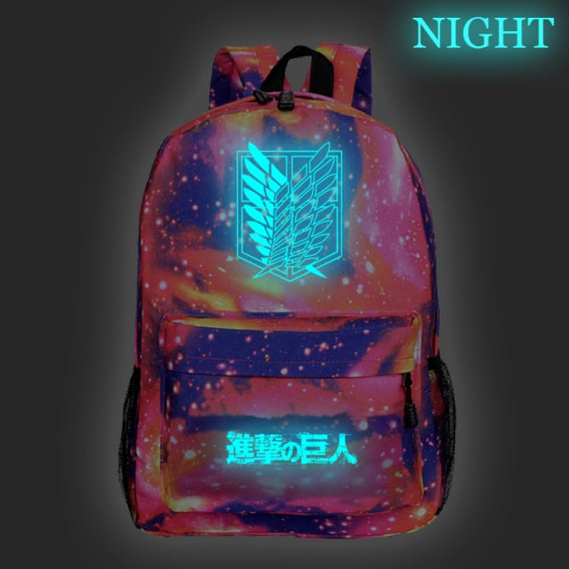 Sac à dos Fluorescent Attaque des Titans Cartable