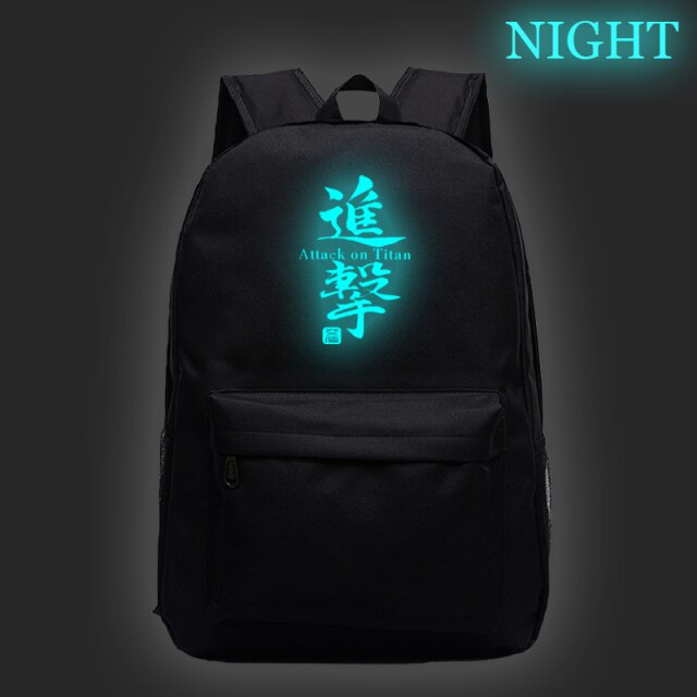 Sac à dos Fluorescent Kanji Attaque des Titans