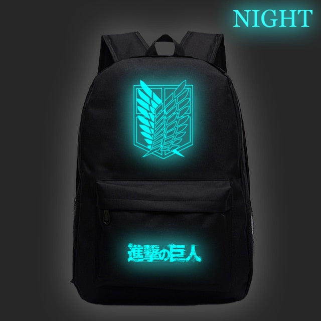 Sac à dos Fluorescent Attaque des Titans Cartable