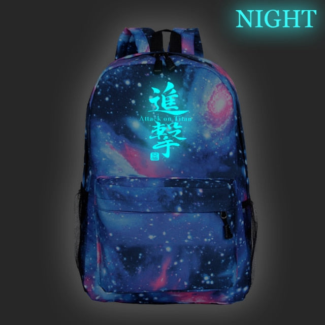 Sac à dos Fluorescent Kanji Attaque des Titans Cartable