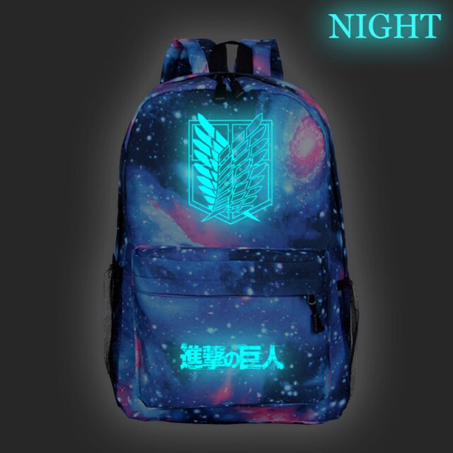 Sac à dos Fluorescent Attaque des Titans Cartable