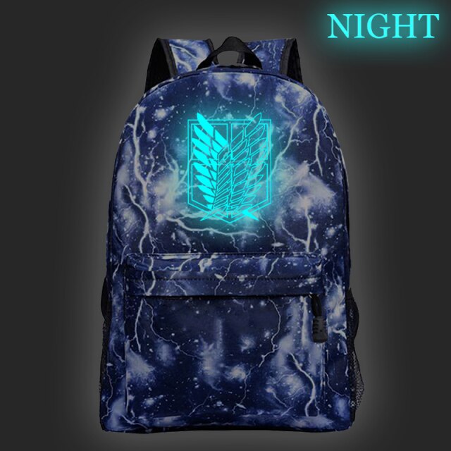 Sac à dos Fluorescent Ailes de la Liberté AOT Cartable