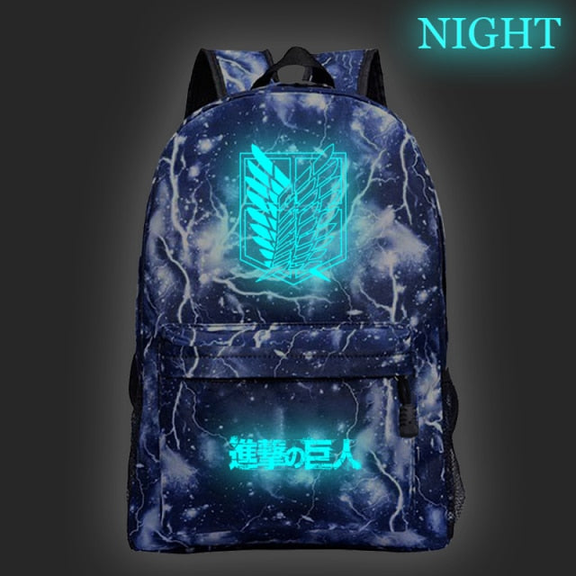 Sac à dos Fluorescent Attaque des Titans Cartable