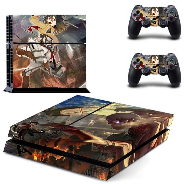 Sticker PS4 "Titan Cuirassé" Attaque des Titans Autocollant Playstation Console &amp; Manette