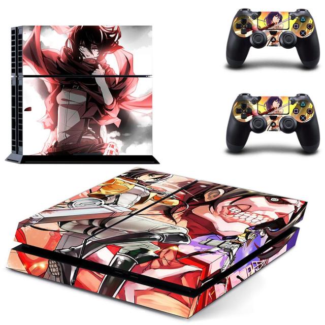 Sticker PS4 "Mikasa Ackerman" Attaque des Titans Autocollant Playstation Console & Manette