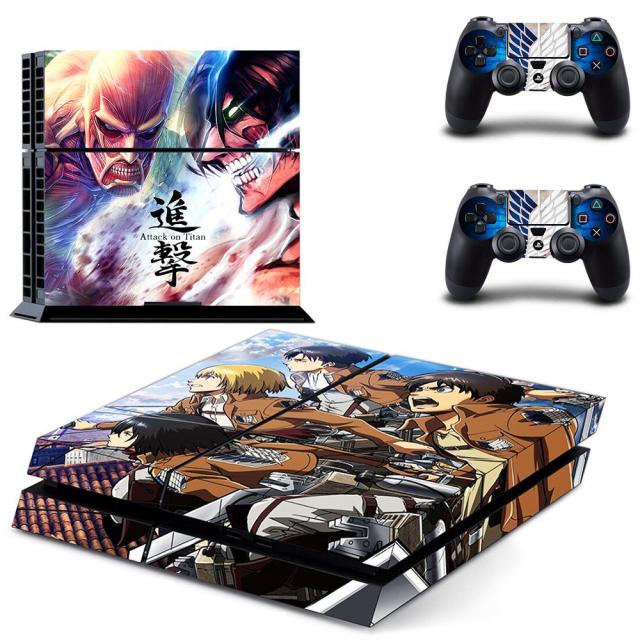 Sticker PS4 "Titan Colossal Titan Assaillant" Attaque des Titans Autocollant Playstation Console &amp; Manette
