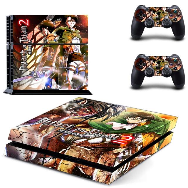 Sticker PS4 "Levi x Eren" Attaque des Titans Autocollant Playstation Console &amp; Manette