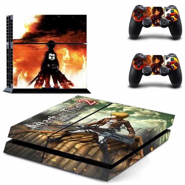 Sticker PS4 "Shiganshina" Attaque des Titans Autocollant Playstation Console & Manette