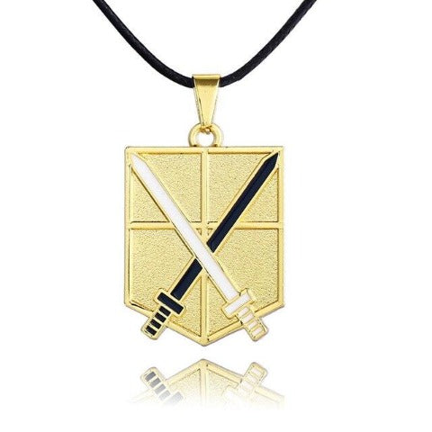 Attack on Titan Gold Wappen Halsketten