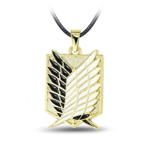 Collier Blasons Dorés Attaque des Titans