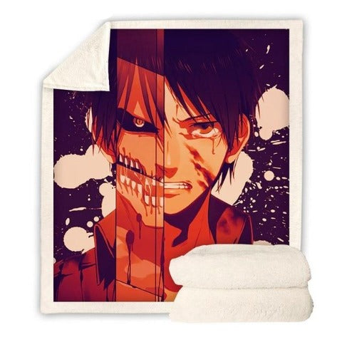 Attack On Titan Plaid Eren &amp; Titan Assailing