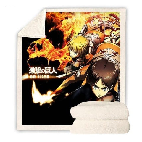 Plaid Attaque Des Titans Armin & Eren