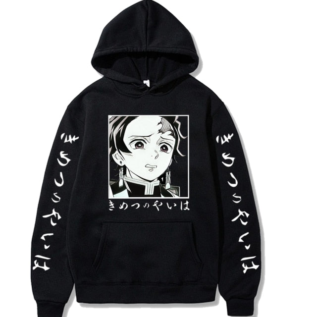 Sweatshirt Demon Slayer Tanjiro noir