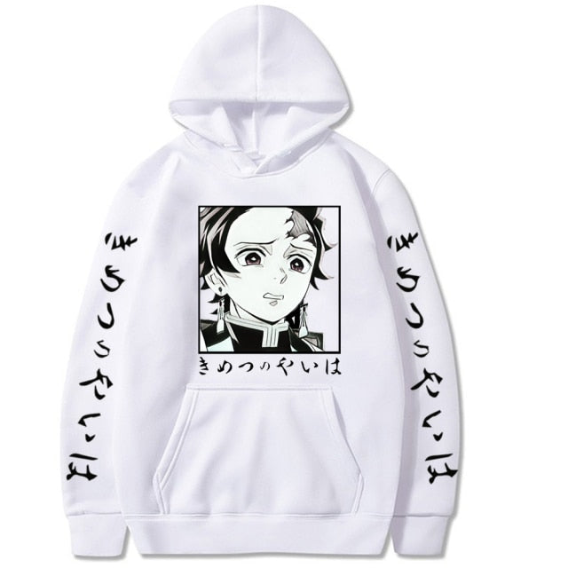 Sweatshirt Demon Slayer Tanjiro blanc