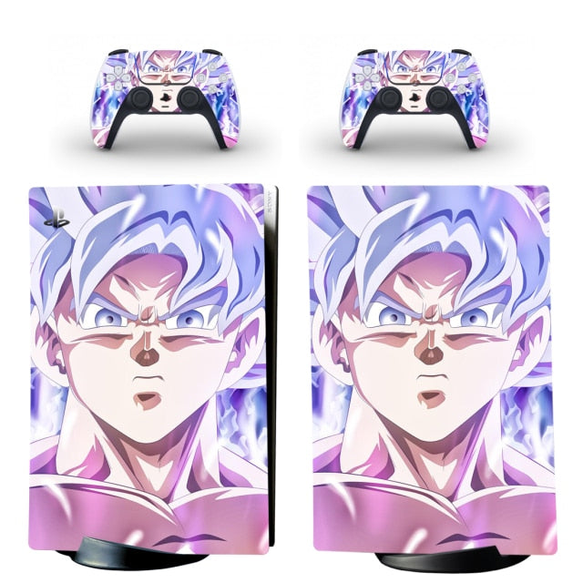 Sticker PS5 ""Goku Ultra Instinct Mastered" Dragon Ball Autocollant Console &amp; Manette