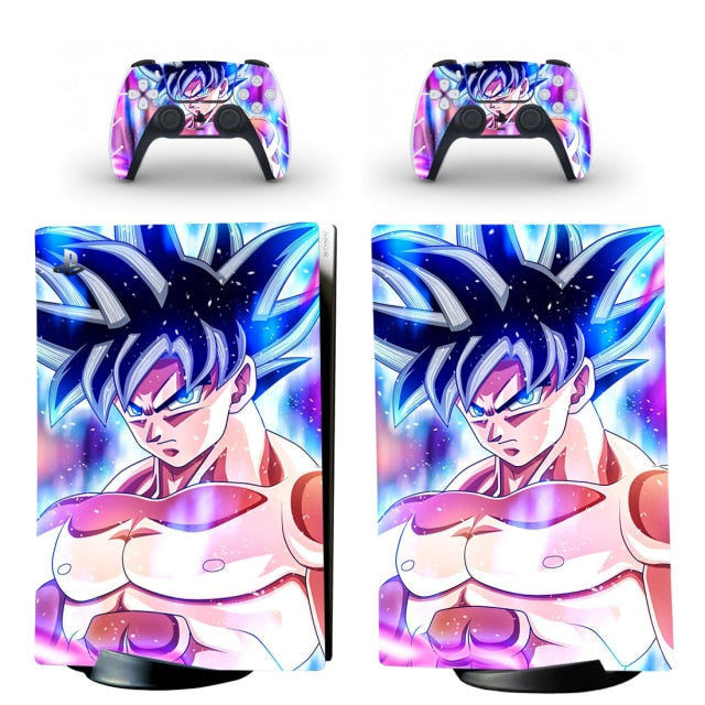 Sticker PS5 "Goku Ultra Instinct" Dragon Ball Autocollant Console & Manette