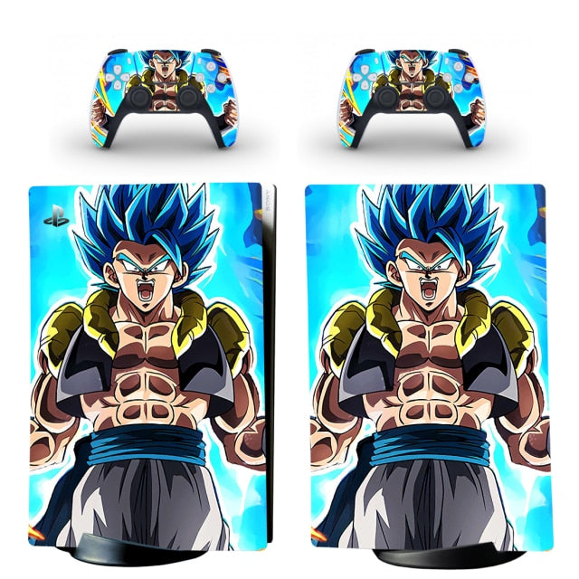Sticker PS5 "Gogeta Blue" Dragon Ball Autocollant Console & Manette