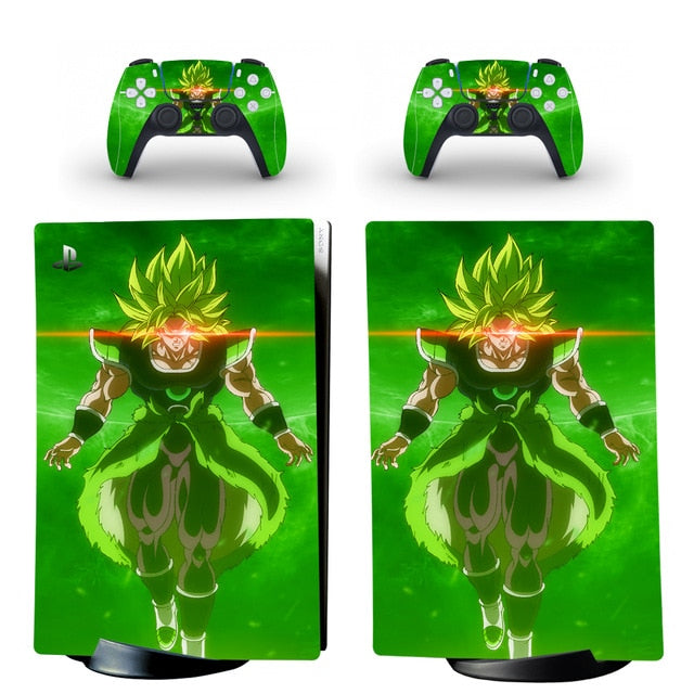 Sticker PS5 "Broly" Dragon Ball Autocollant Console &amp; Manette