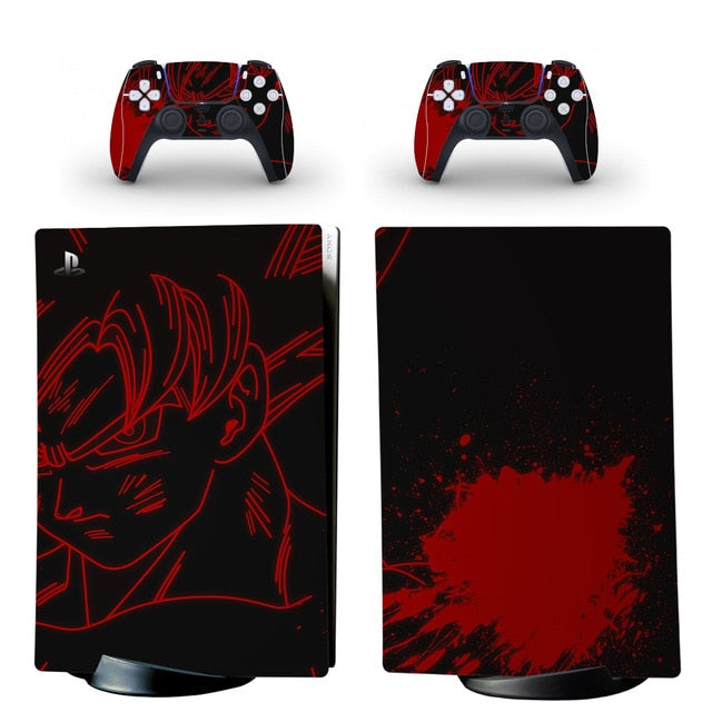 Sticker PS5 "Goku Super Saiyan" Dragon Ball Autocollant Console &amp; Manette